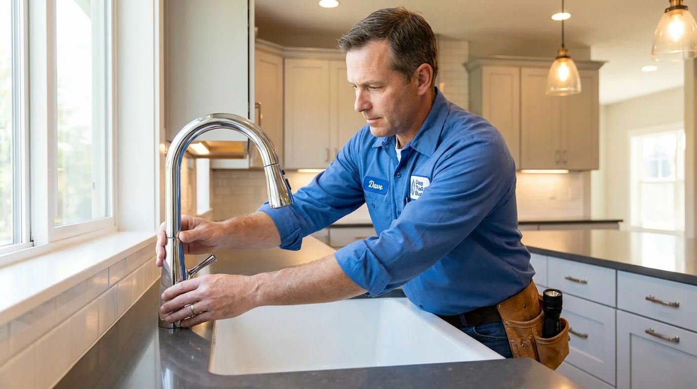 Kitchen faucet installation by Johns Plumbing LLC in Richton Park
